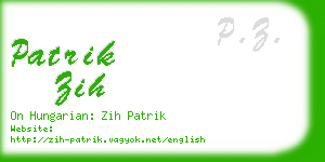 patrik zih business card